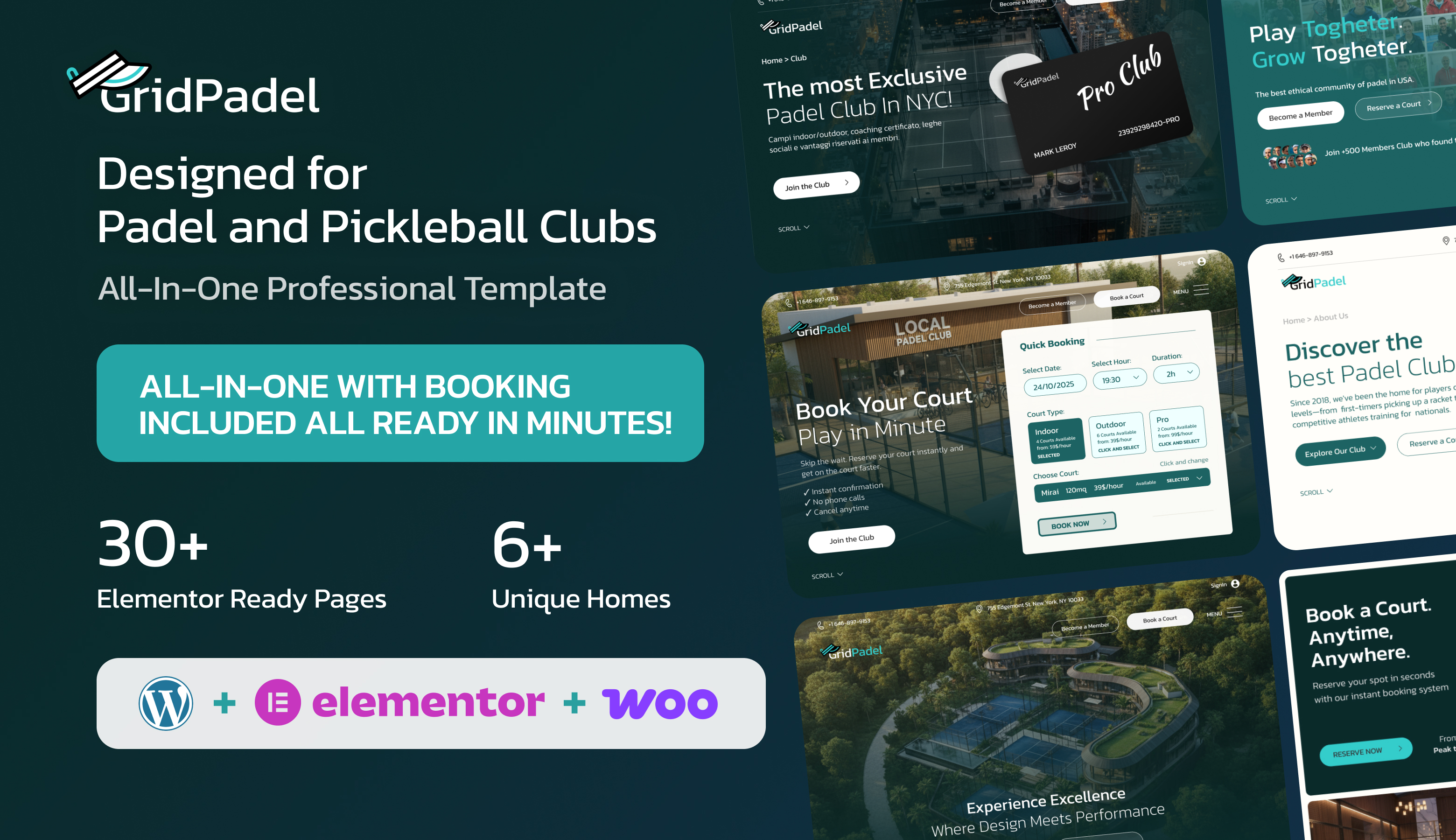 GridPadel Theme Preview